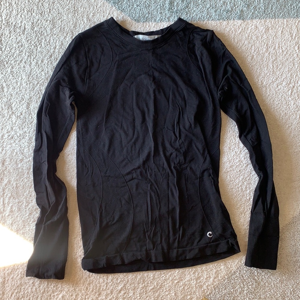 CORE Andrea Jovine Black Longsleeve Workout Top